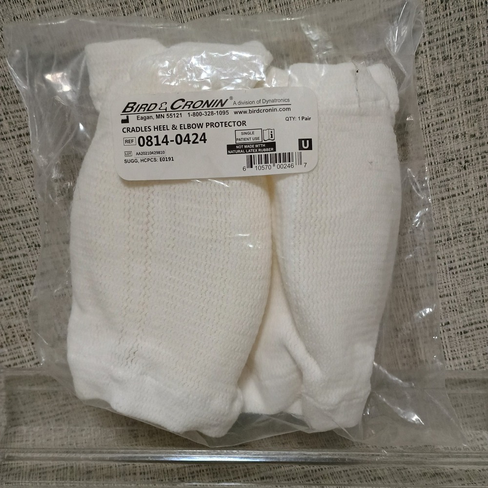 1 Pair of Cradles Heel and Elbow Protectors White Universal Left or Right